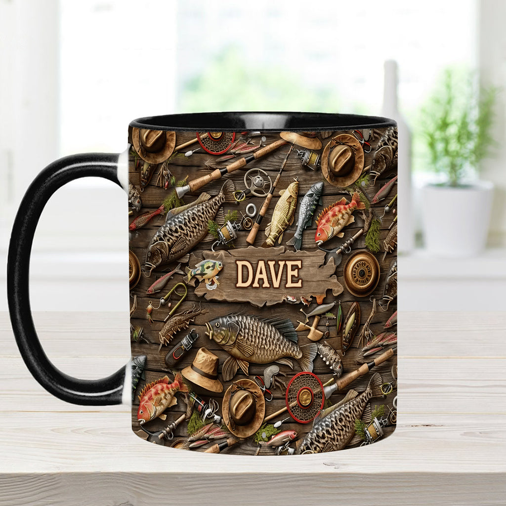 Mug personnalisé « Passionné de pêche »