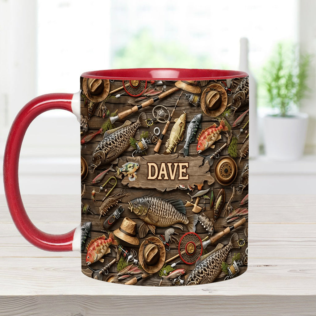 Mug personnalisé « Passionné de pêche »
