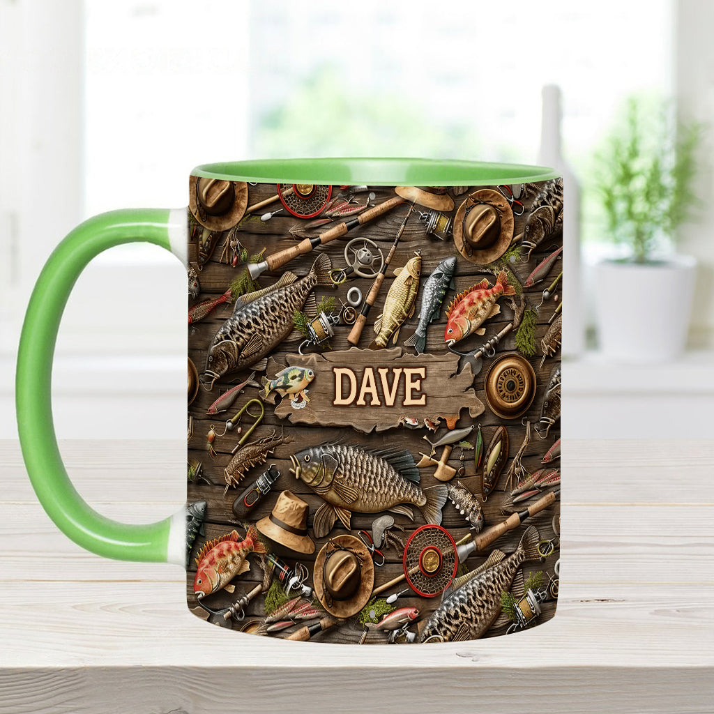 Mug personnalisé « Passionné de pêche »