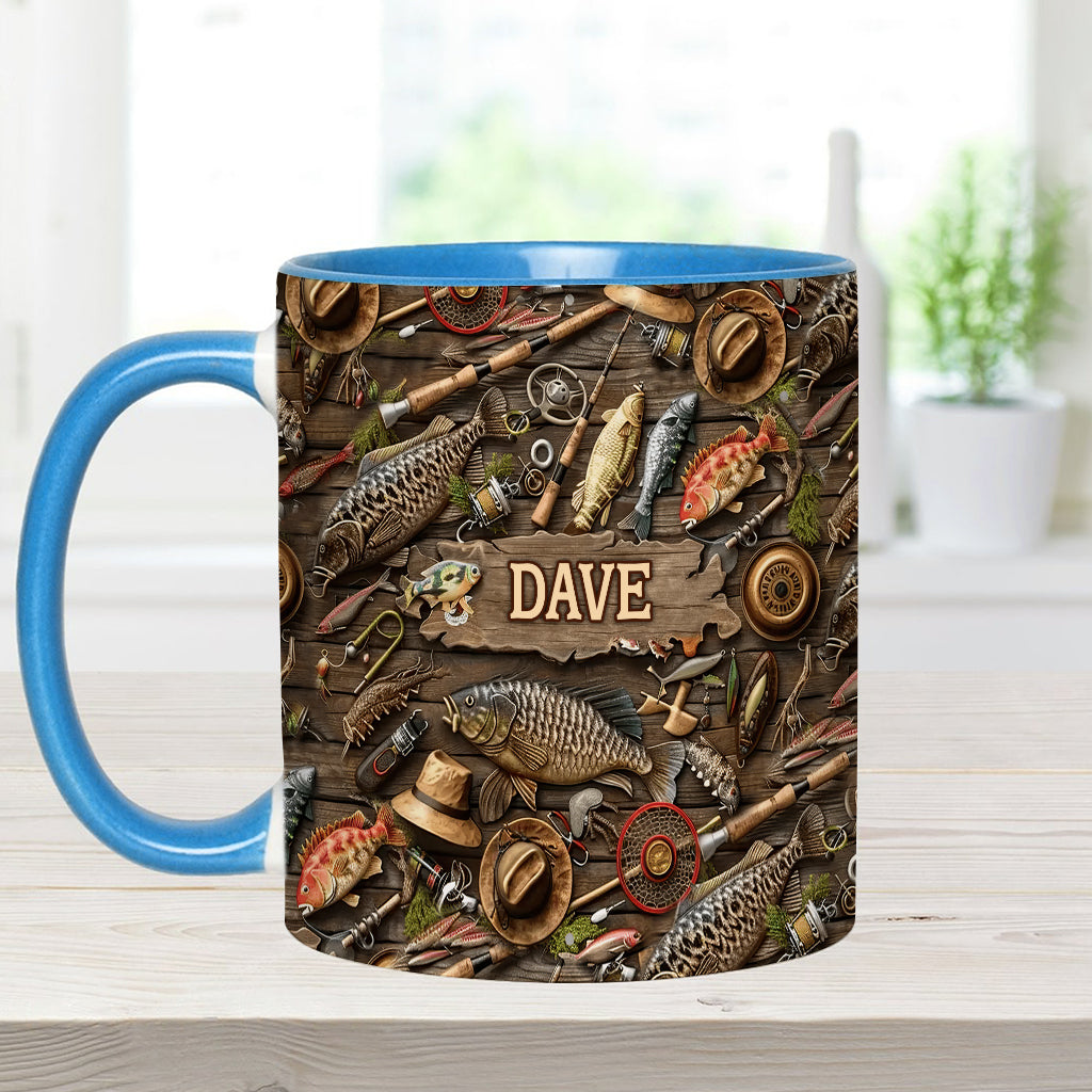 Mug personnalisé « Passionné de pêche »