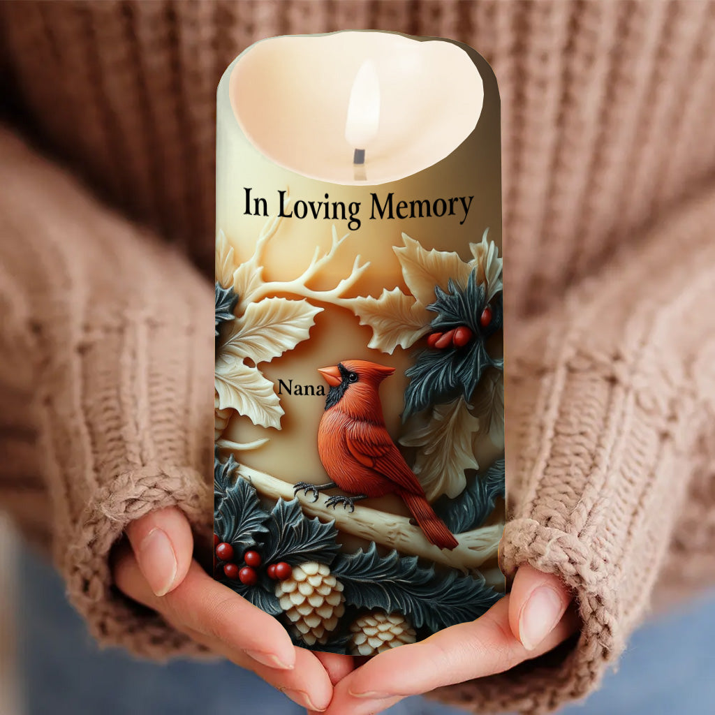 Christmas Memory - Personalized Memorial Flameless Candle