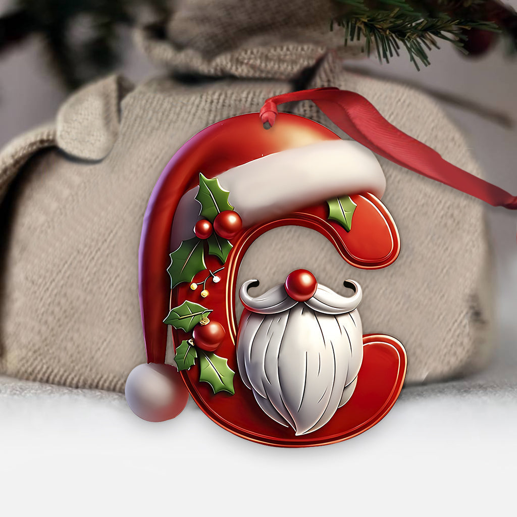 Lettre du Père Noël mignonne - Ornement familial personnalisé