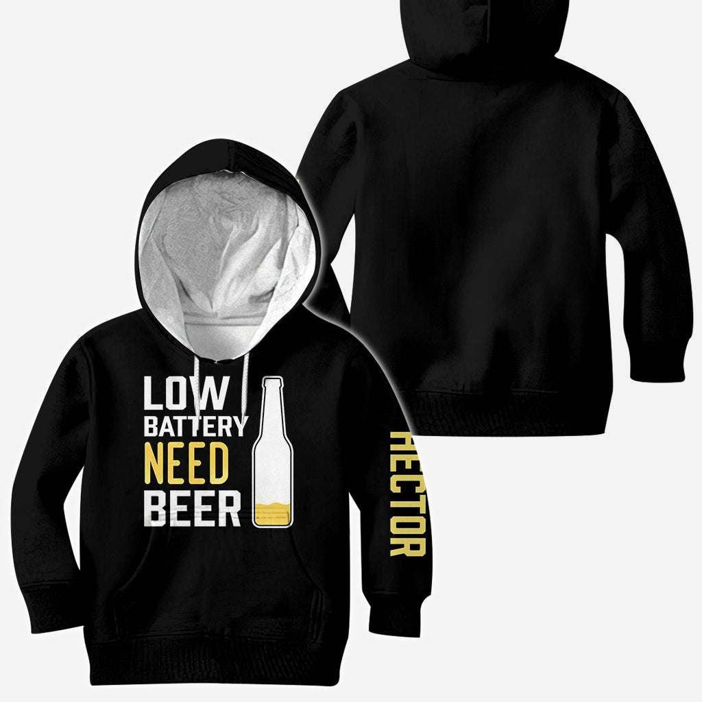 Batterie faible, besoin de bière - T-shirt personnalisé « Bière »