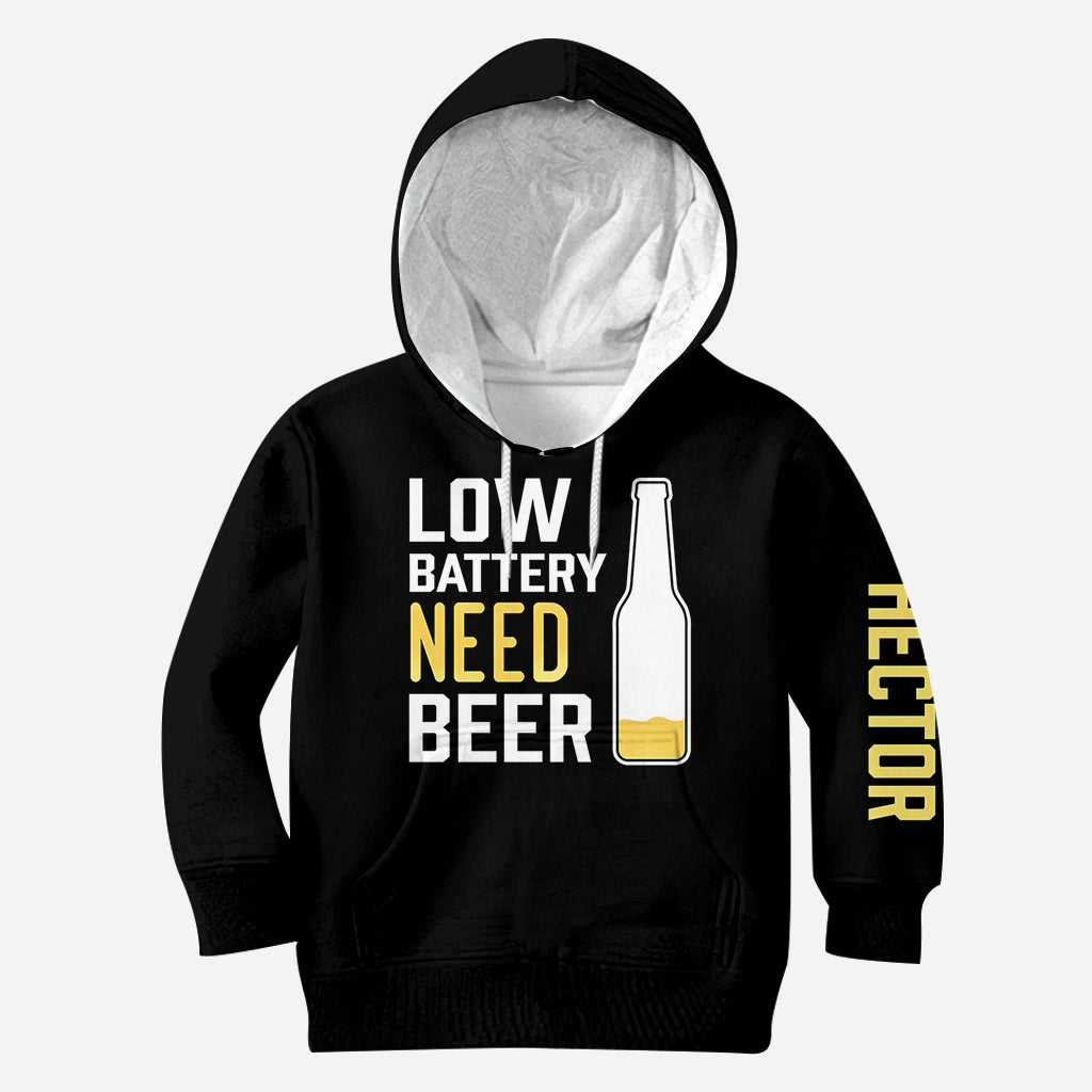 Batterie faible, besoin de bière - T-shirt personnalisé « Bière »