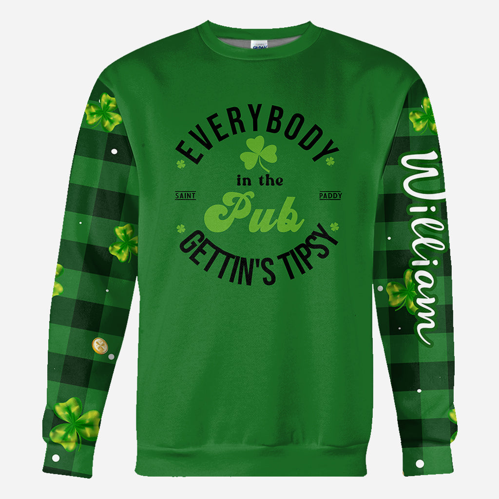 Lucky - Personalisiertes Allover-Shirt zum St. Patrick's Day