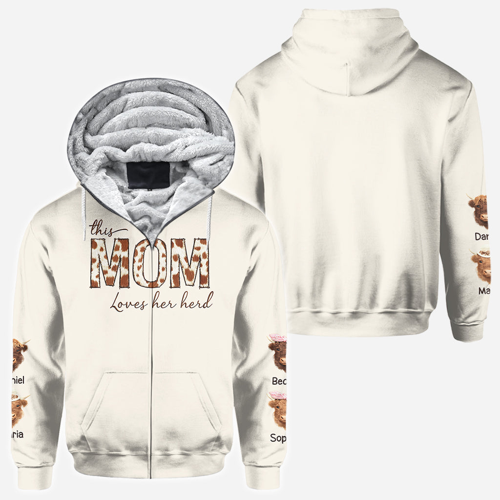 This Mama Loves Her Herd - Personalized Mother All Over Shirt