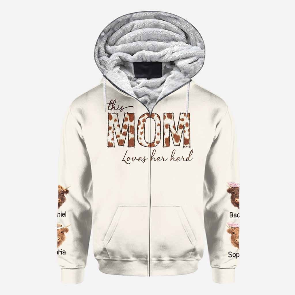 This Mama Loves Her Herd - Personalized Mother All Over Shirt