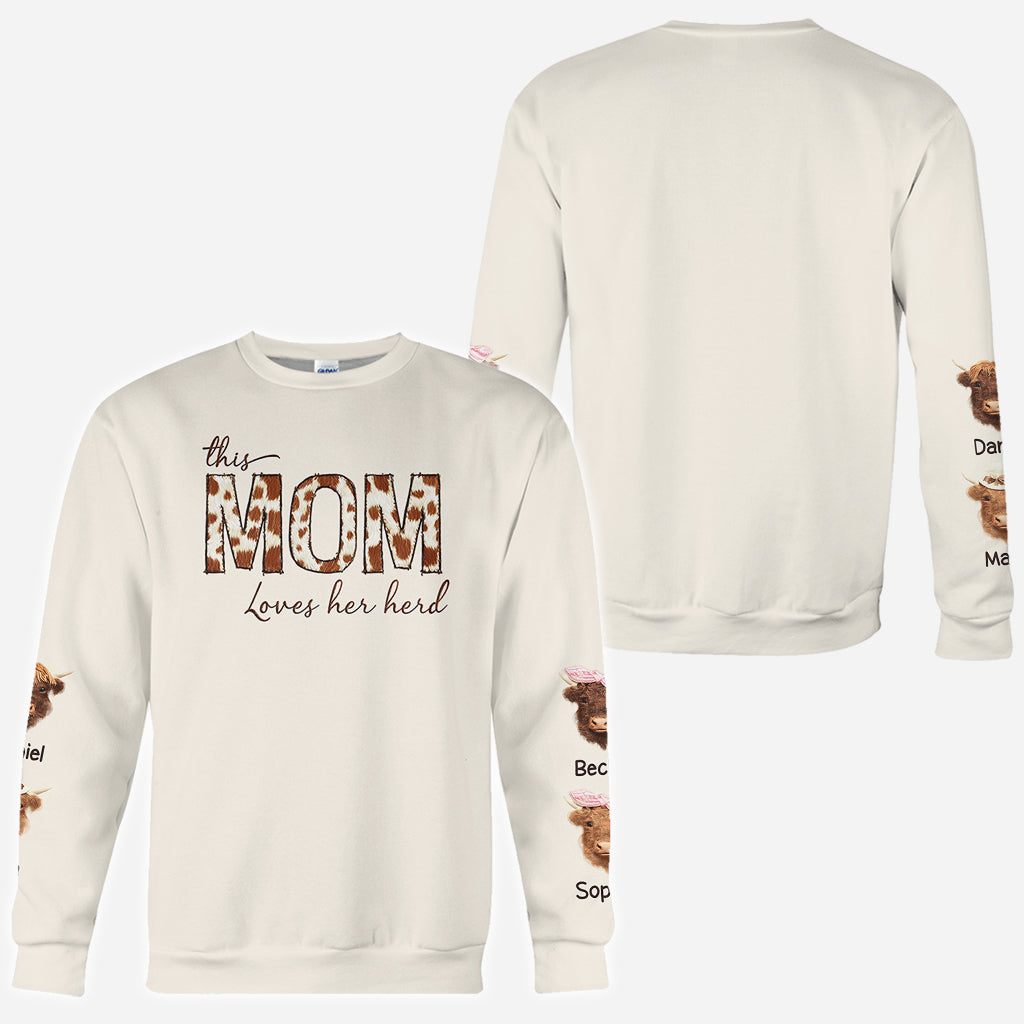 This Mama Loves Her Herd - Personalized Mother All Over Shirt