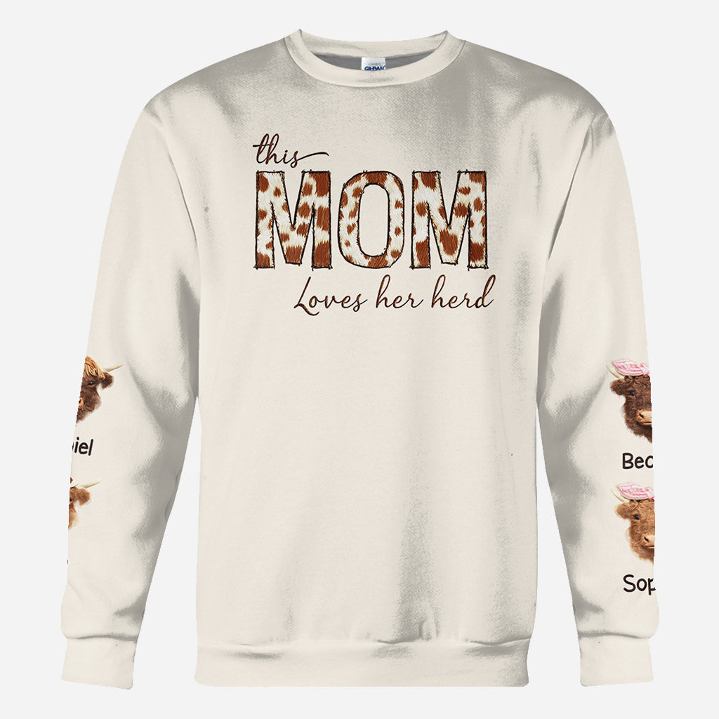 This Mama Loves Her Herd - Personalized Mother All Over Shirt