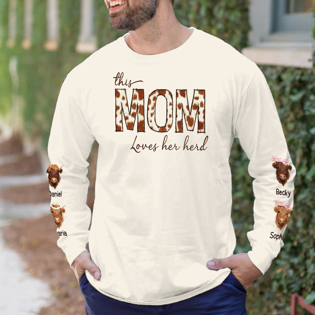This Mama Loves Her Herd - Personalized Mother All Over Shirt