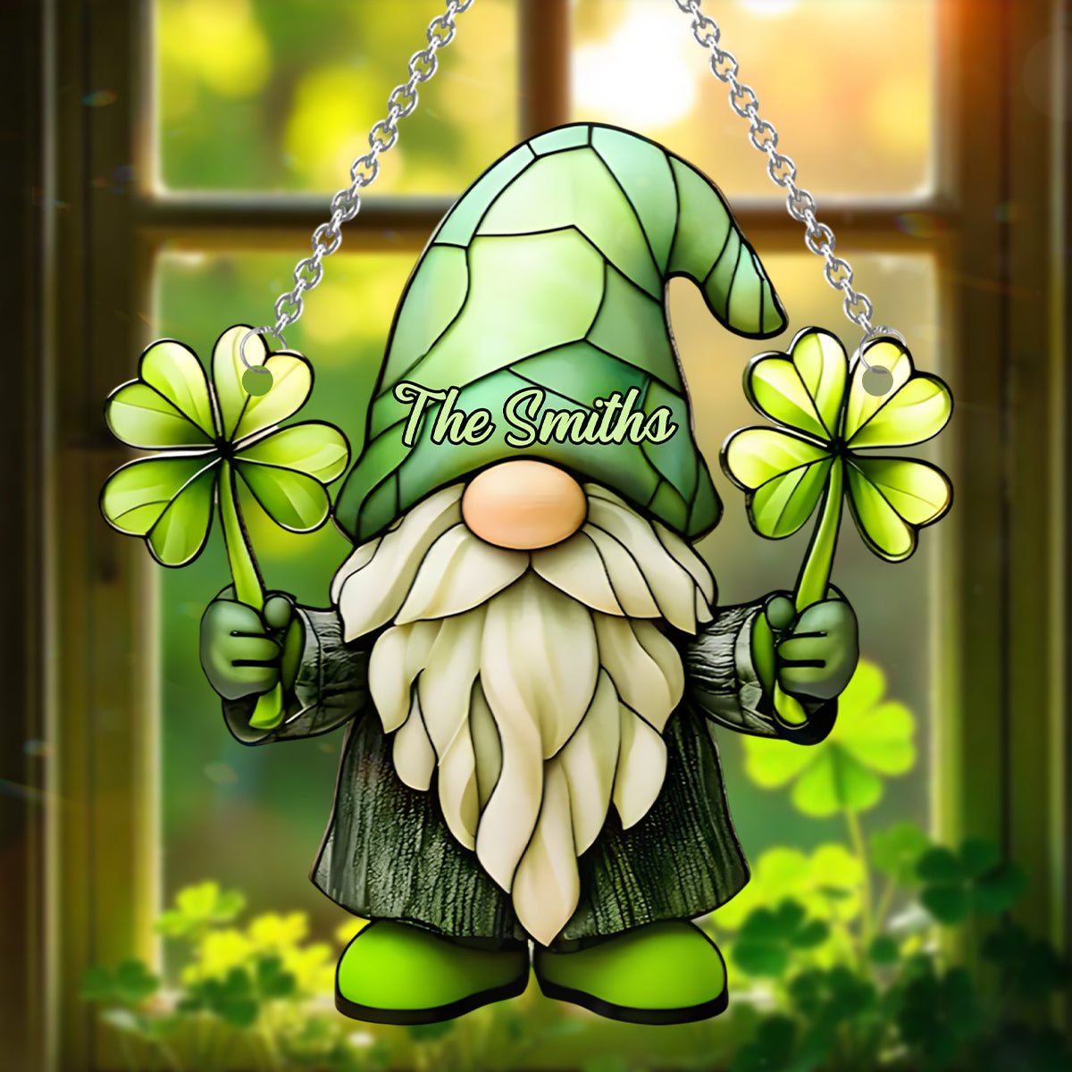 Glücksbringer – Personalisierter Fensterhänger zum St. Patrick's Day 