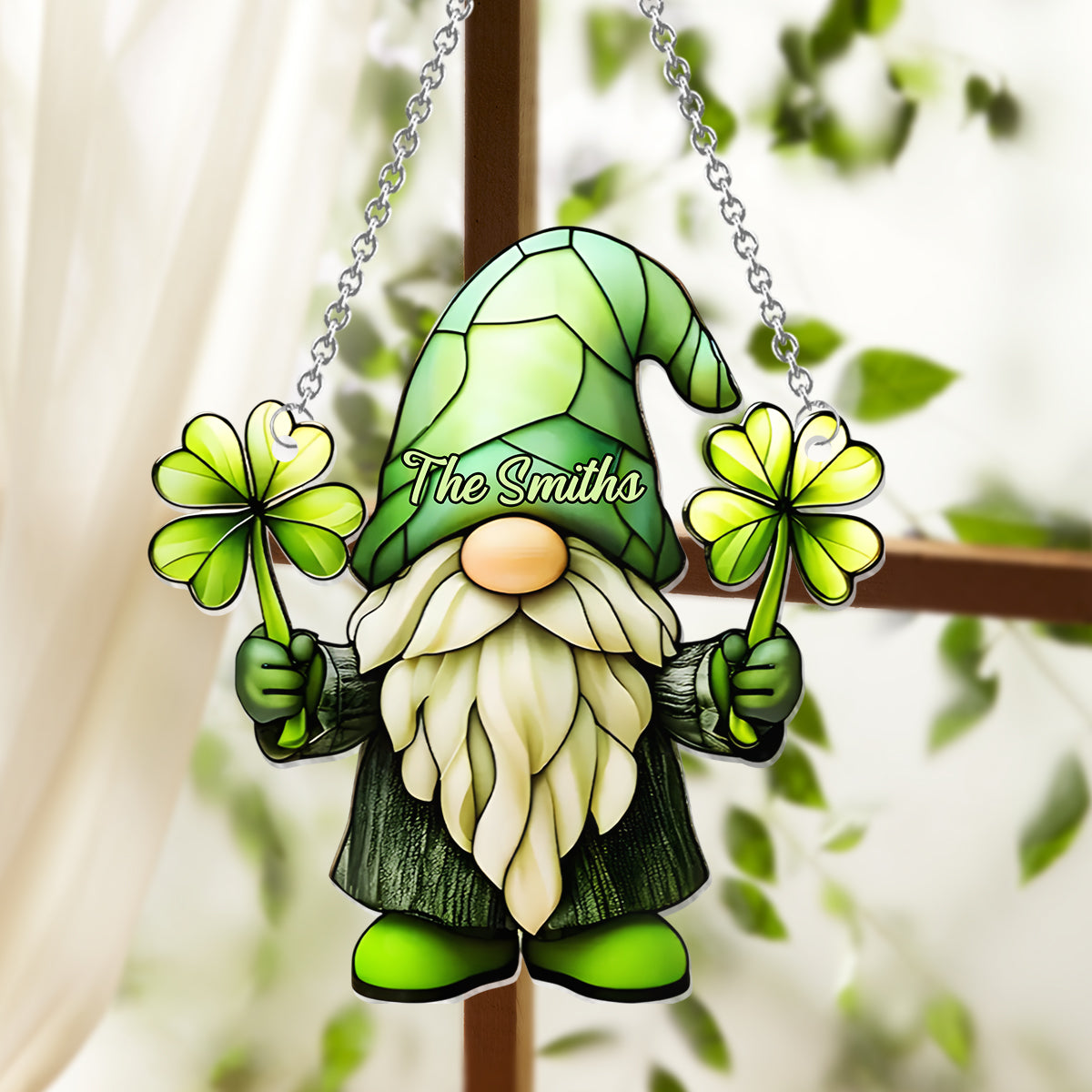 Glücksbringer – Personalisierter Fensterhänger zum St. Patrick's Day 