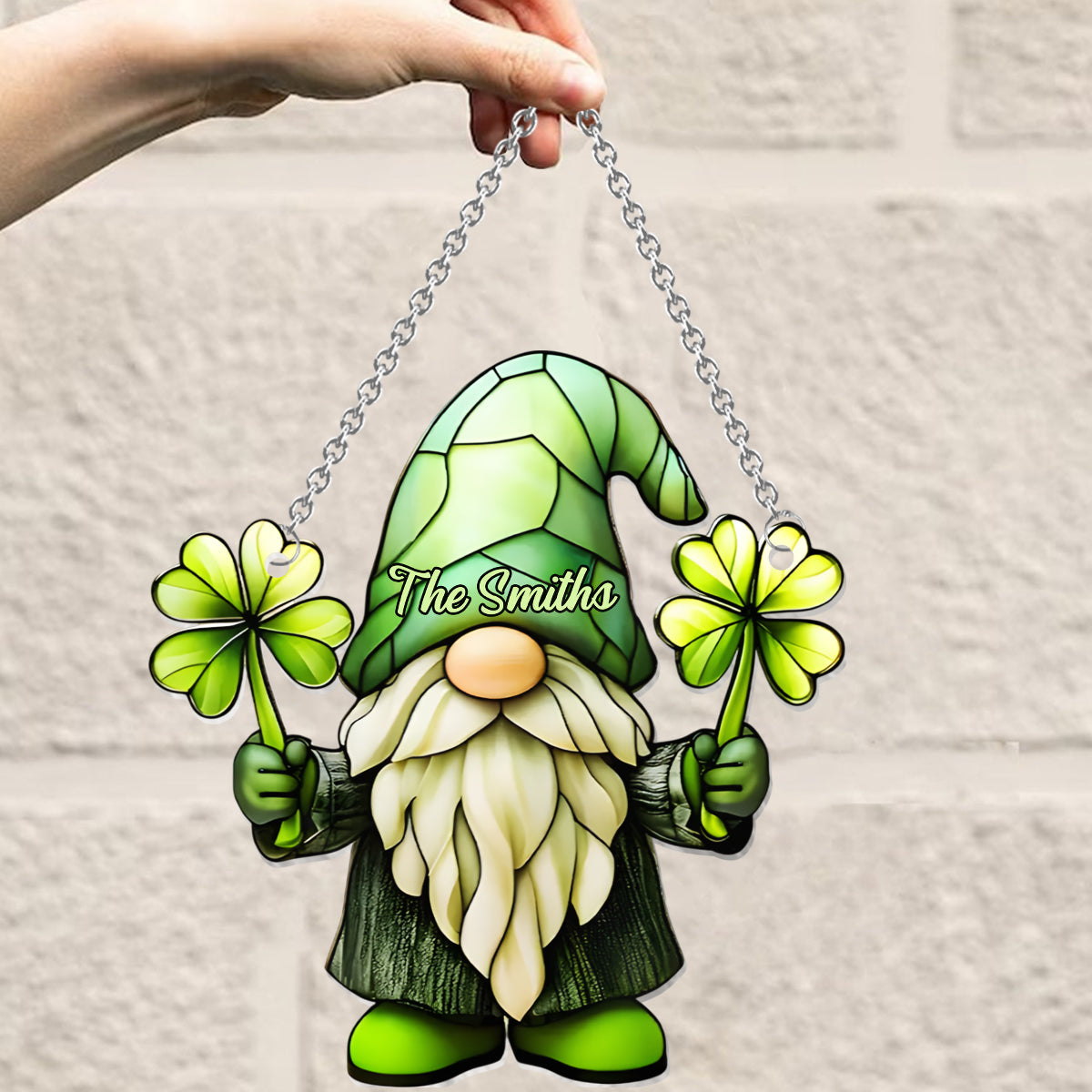 Glücksbringer – Personalisierter Fensterhänger zum St. Patrick's Day 