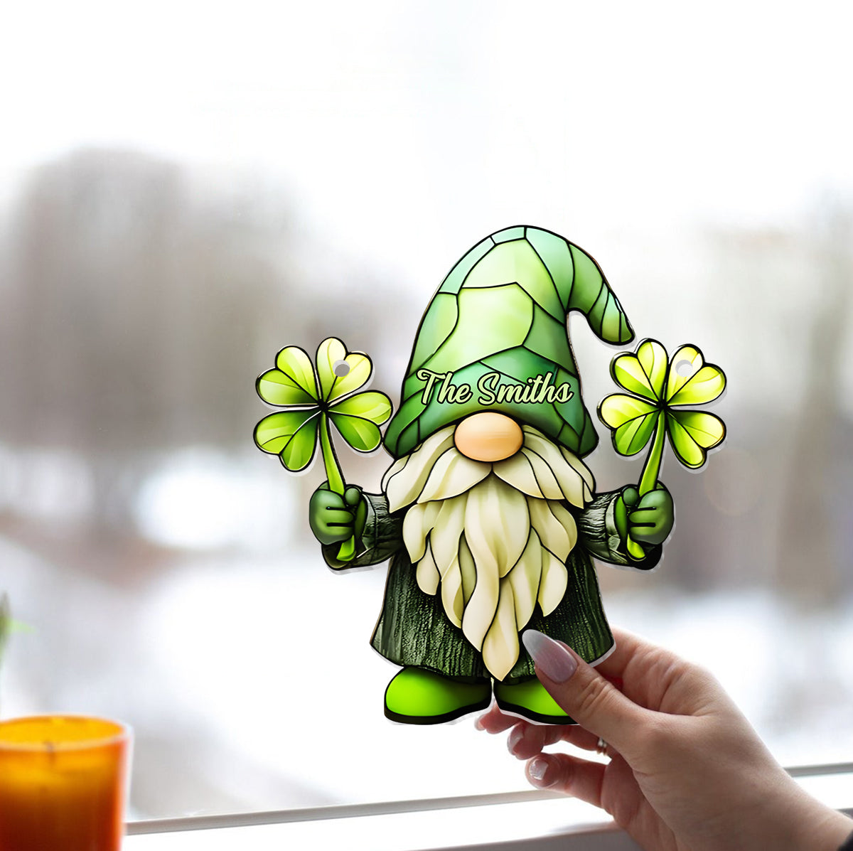 Glücksbringer – Personalisierter Fensterhänger zum St. Patrick's Day 