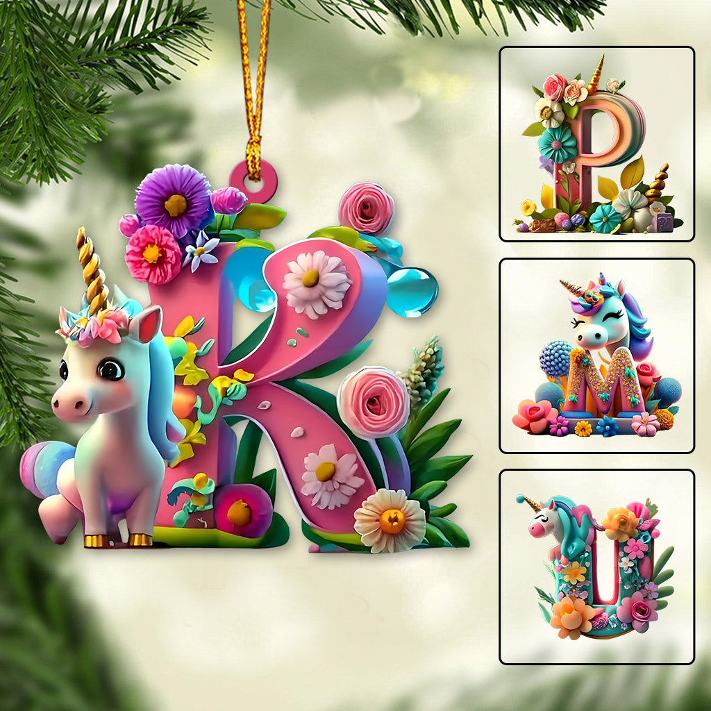Niedlicher Einhorn-Brief – personalisierter Kinderschmuck