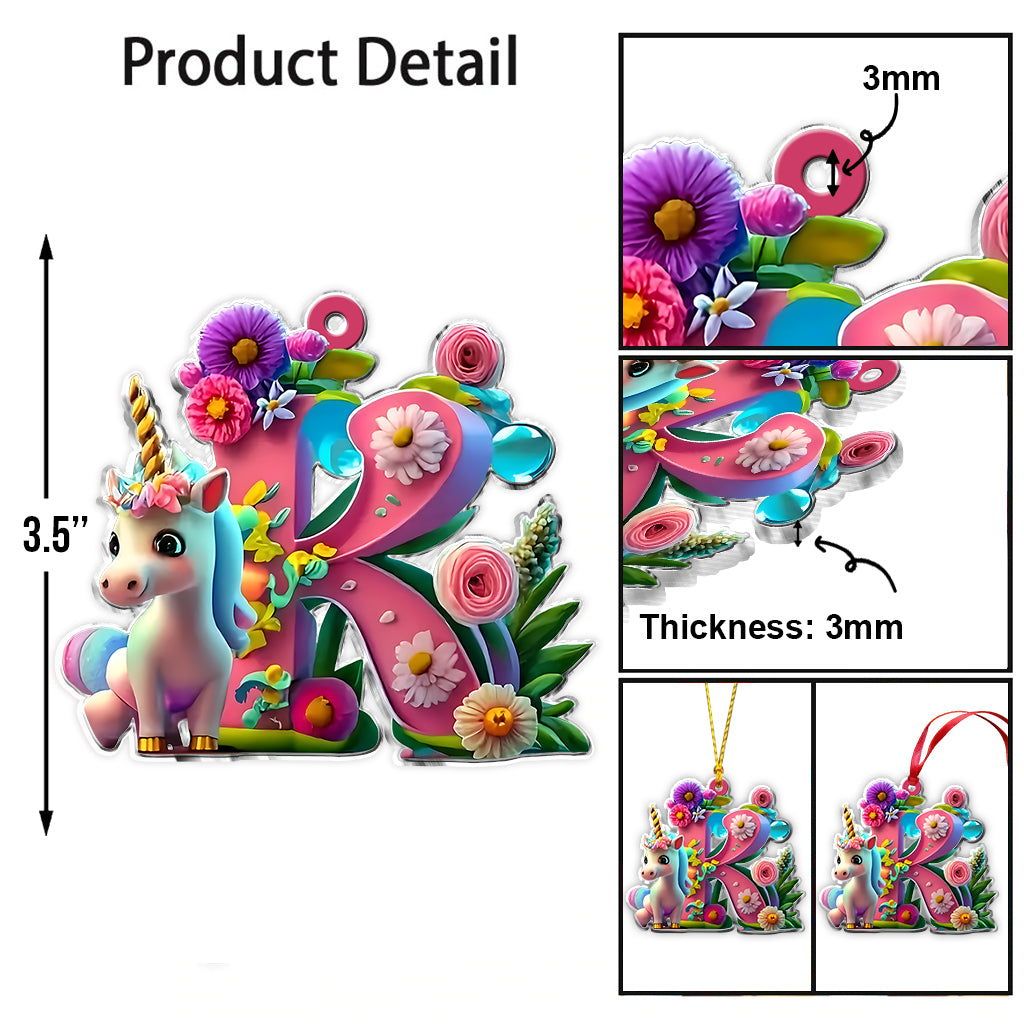 Niedlicher Einhorn-Brief – personalisierter Kinderschmuck