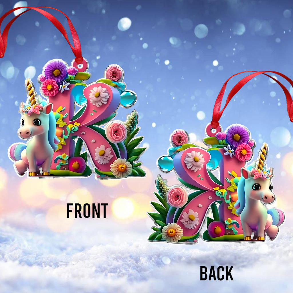 Niedlicher Einhorn-Brief – personalisierter Kinderschmuck