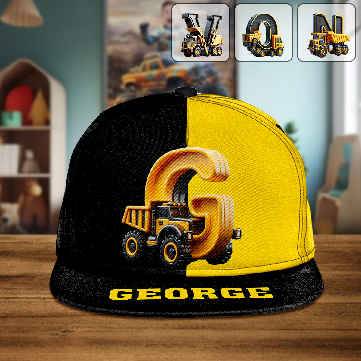 Cooler Truck für Jungen – Personalisierter Kinder-Snapback