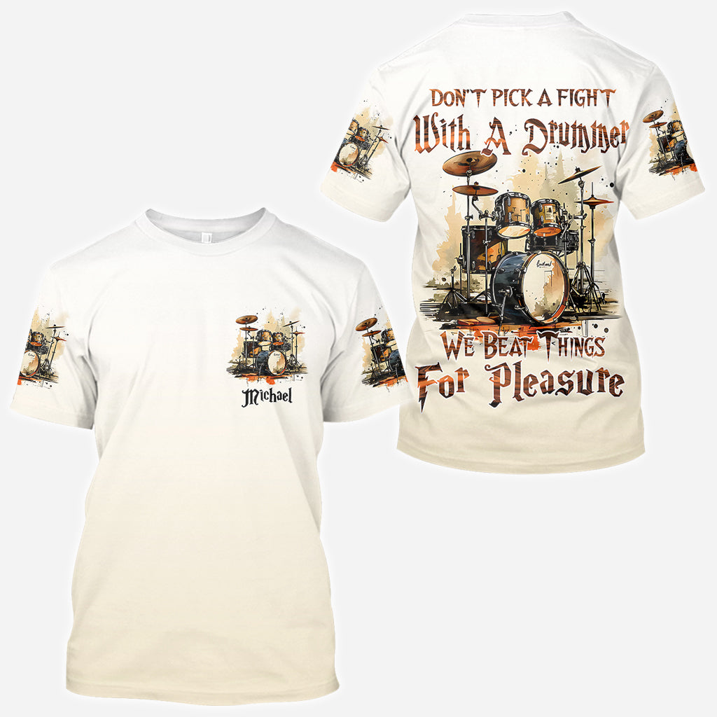 Leg dich nicht mit einem Schlagzeuger an – personalisiertes Schlagzeuger-Shirt