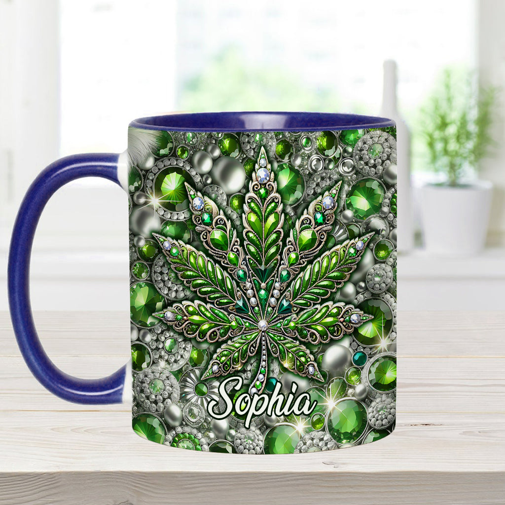 Mug personnalisé « Feuille magnifique » avec motif cannabis