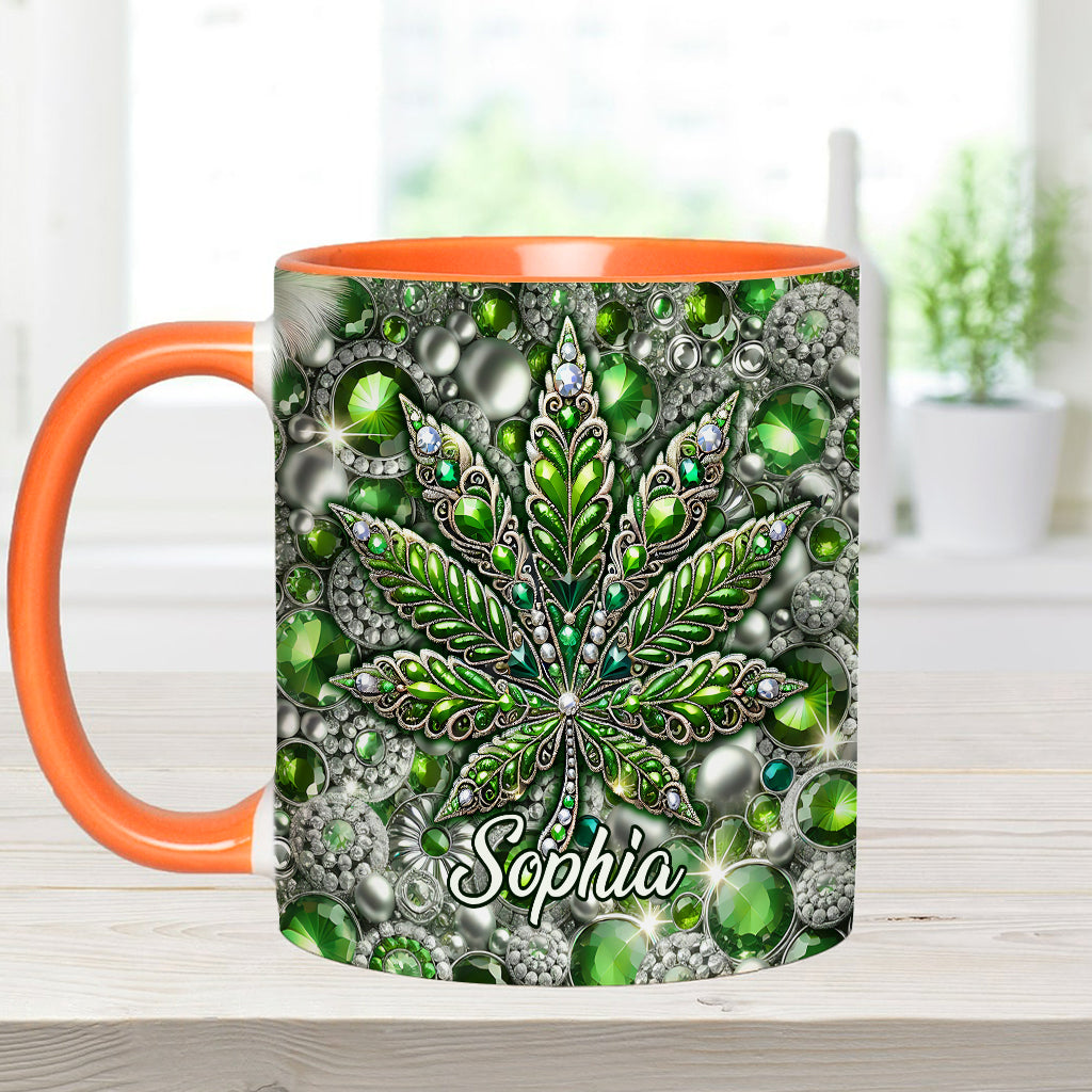 Mug personnalisé « Feuille magnifique » avec motif cannabis