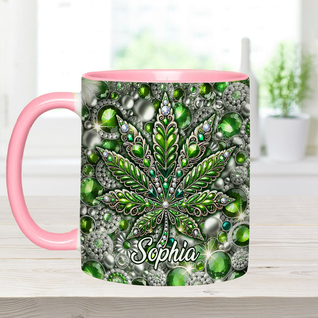 Mug personnalisé « Feuille magnifique » avec motif cannabis