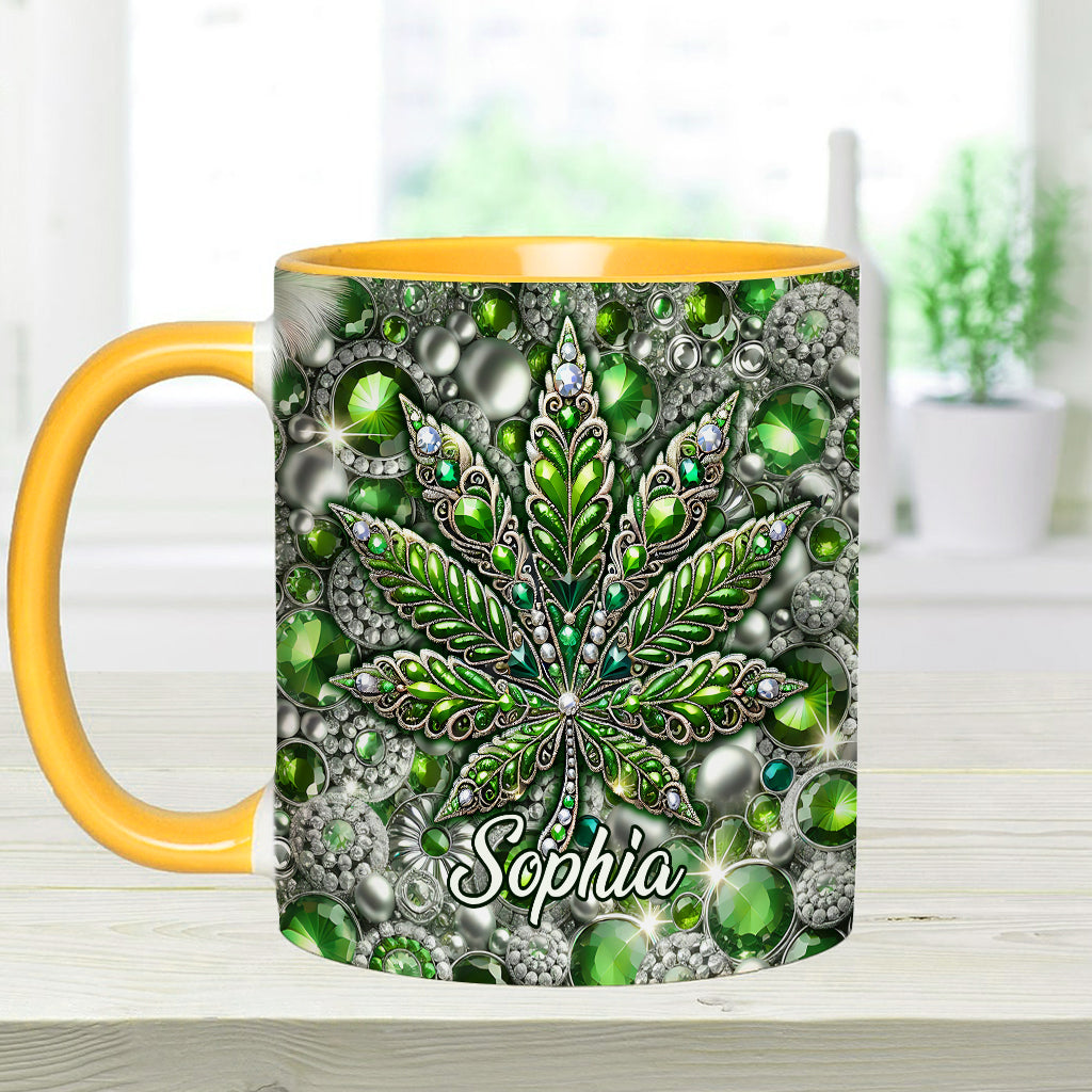 Mug personnalisé « Feuille magnifique » avec motif cannabis