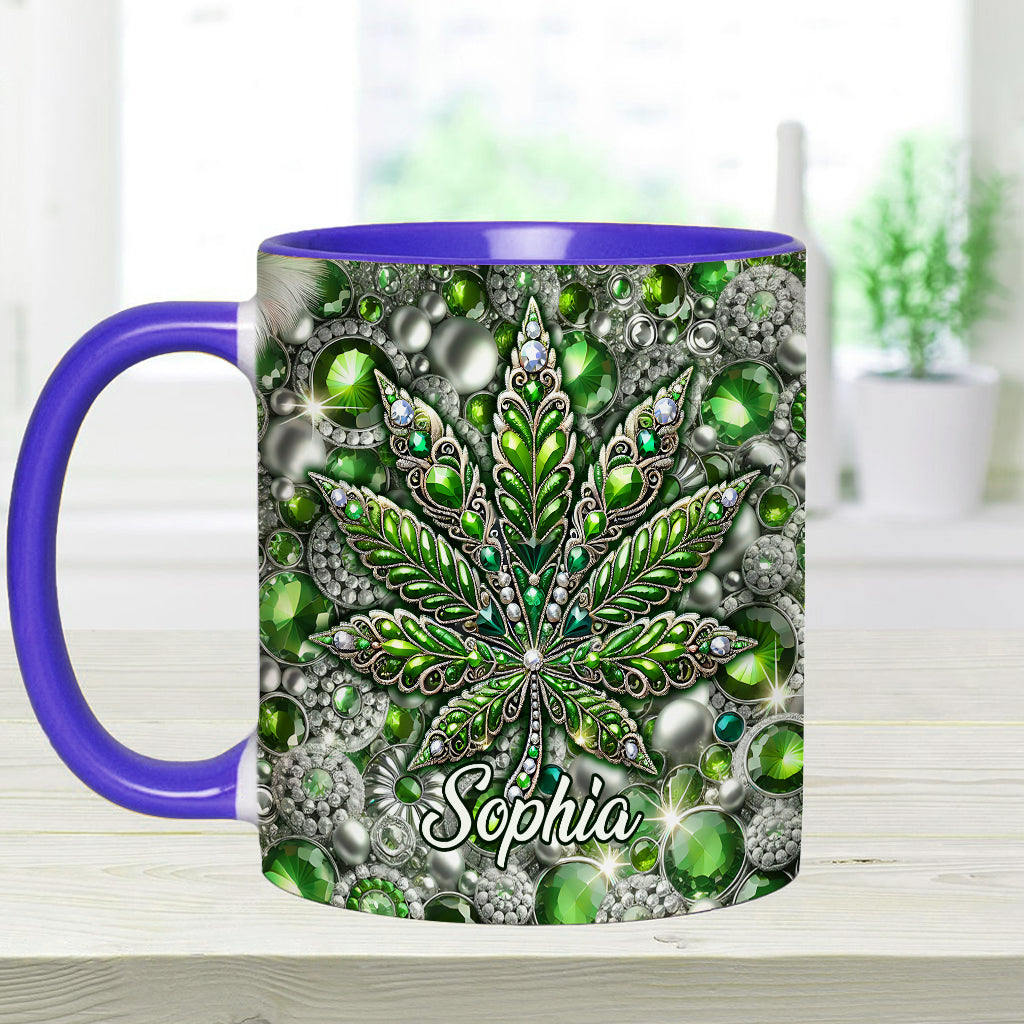 Mug personnalisé « Feuille magnifique » avec motif cannabis