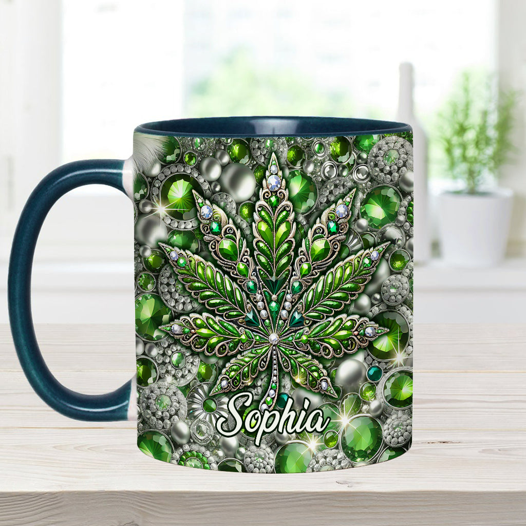 Mug personnalisé « Feuille magnifique » avec motif cannabis