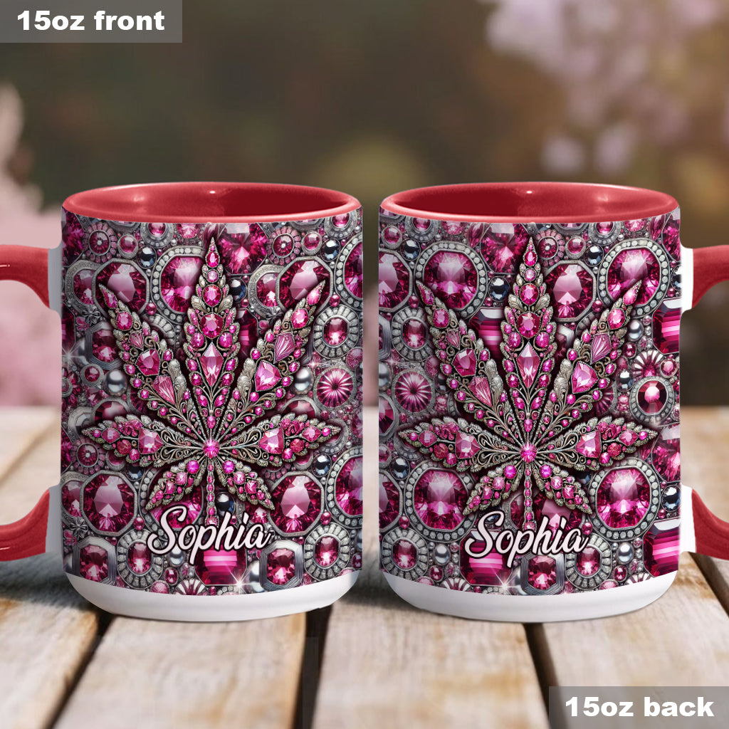 Mug personnalisé « Feuille magnifique » avec motif cannabis