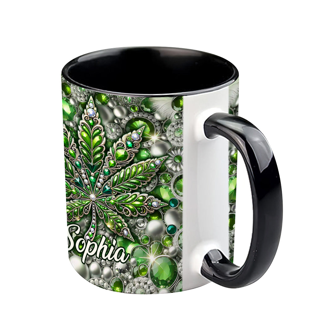 Mug personnalisé « Feuille magnifique » avec motif cannabis