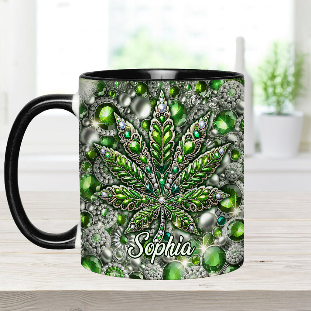 Mug personnalisé « Feuille magnifique » avec motif cannabis