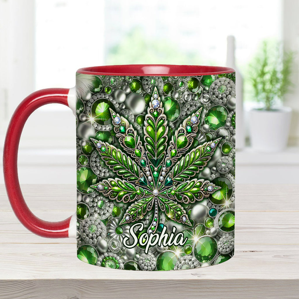 Mug personnalisé « Feuille magnifique » avec motif cannabis