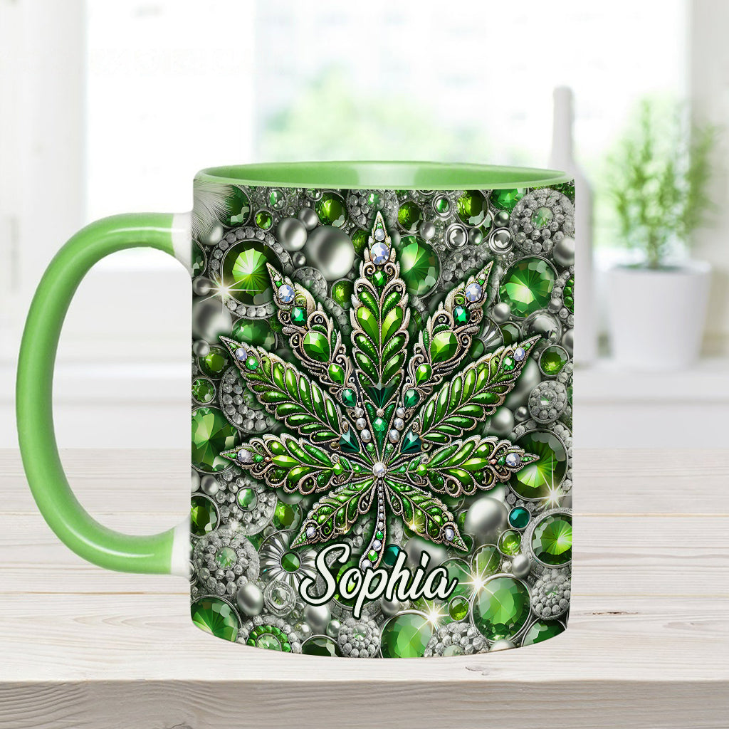 Mug personnalisé « Feuille magnifique » avec motif cannabis