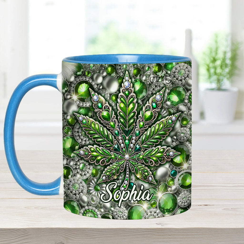 Mug personnalisé « Feuille magnifique » avec motif cannabis