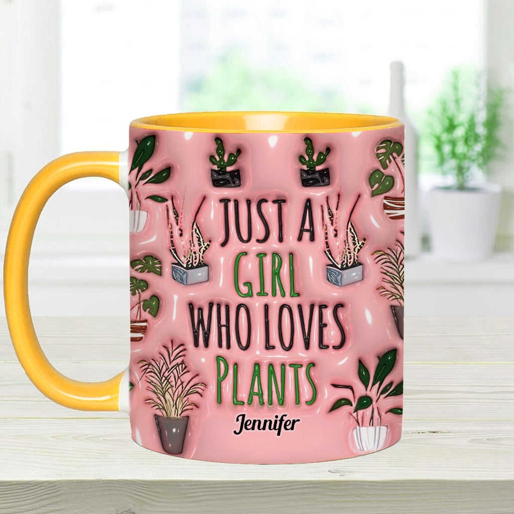 Just A Girl Who Loves Plants - Personalized Gardening Accent Mug