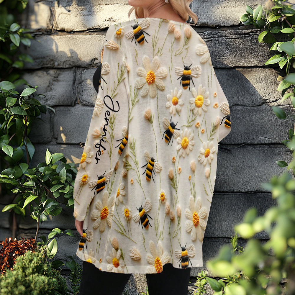 Fleur et Abeille - Gilet abeille personnalisé