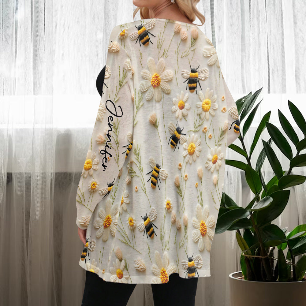 Fleur et Abeille - Gilet abeille personnalisé