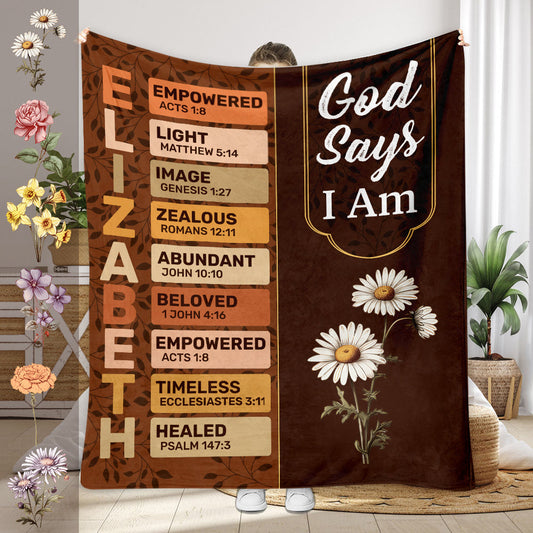 Gott sagt: Ich bin – Personalisierte christliche Decke