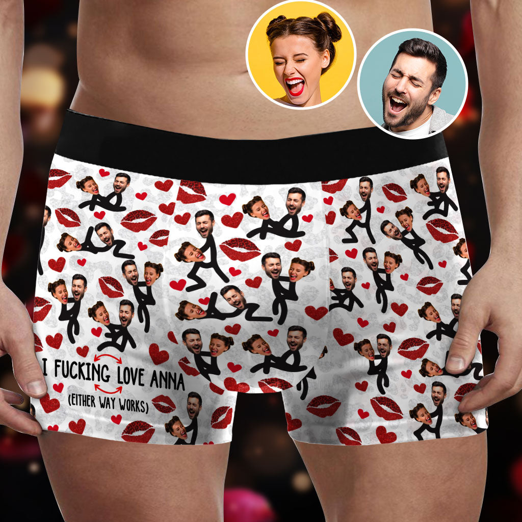 My Favorite Thing To Do - Personalized Couple Men’s Boxer Briefs