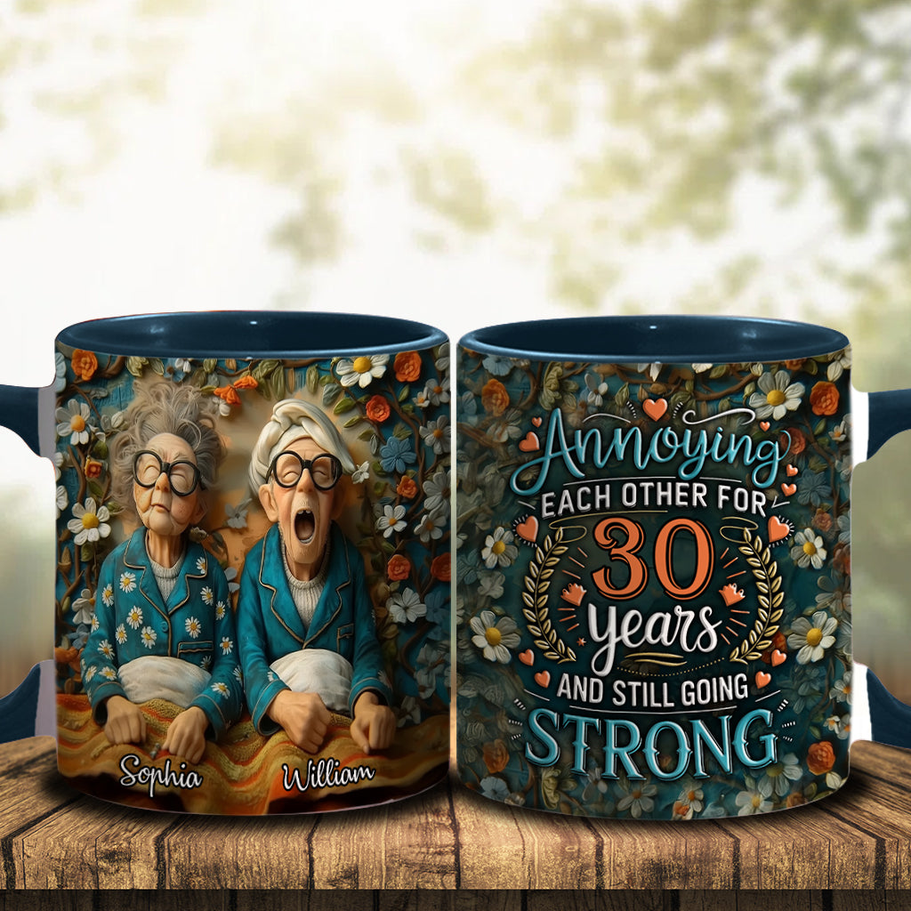 Annoying Each Other For Years & Still Going Strong - Personalized Couple Accent Mug