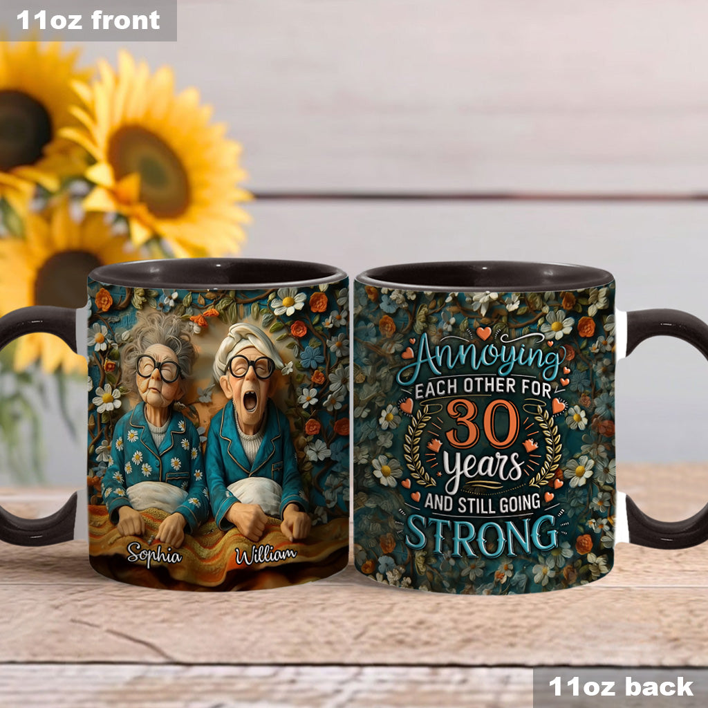 Annoying Each Other For Years & Still Going Strong - Personalized Couple Accent Mug