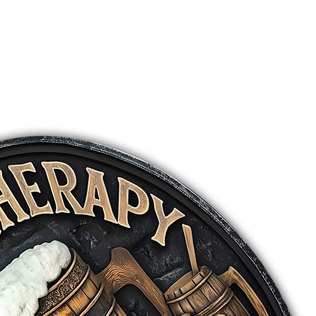 Gruppentherapie - Personalisiertes Bier-Metallschild