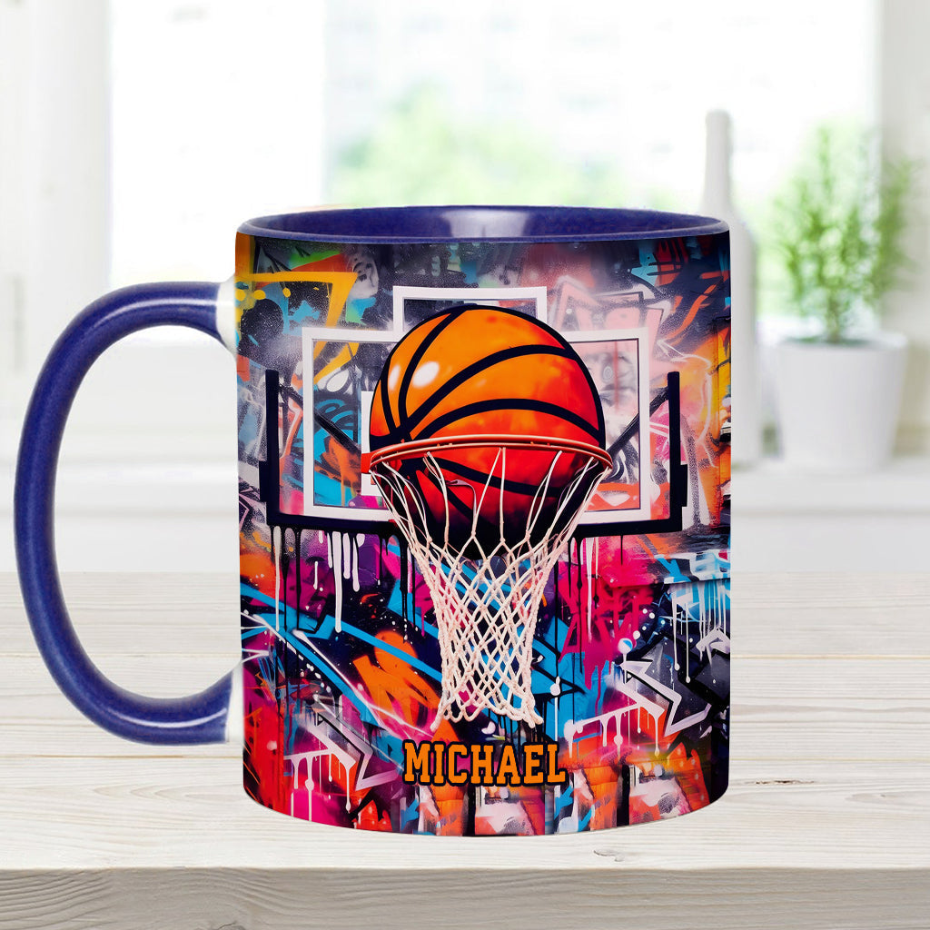 Cooles Basketball-Design – Personalisierte Tasse mit Basketball-Motiv
