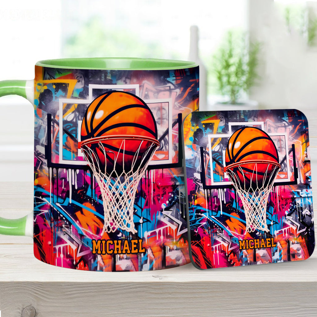 Cooles Basketball-Design – Personalisierte Tasse mit Basketball-Motiv