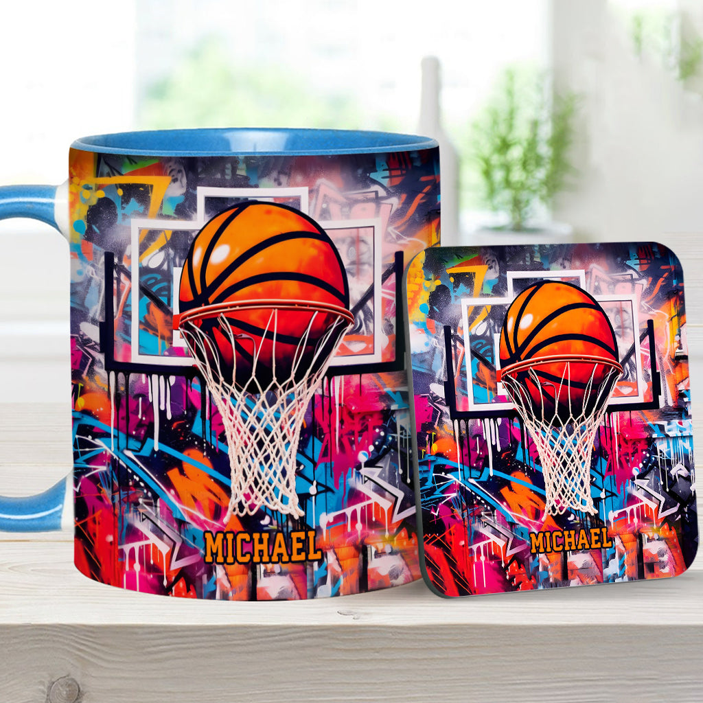 Cooles Basketball-Design – Personalisierte Tasse mit Basketball-Motiv