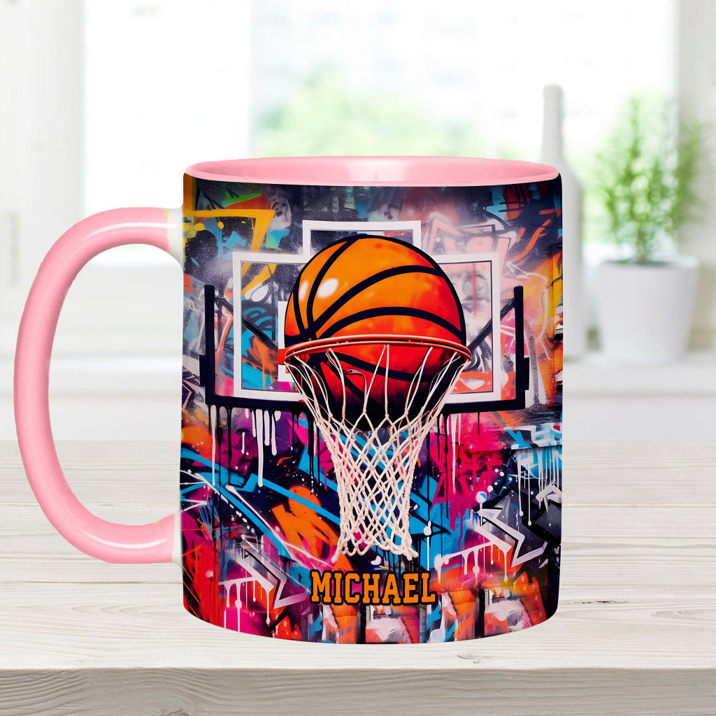 Cooles Basketball-Design – Personalisierte Tasse mit Basketball-Motiv