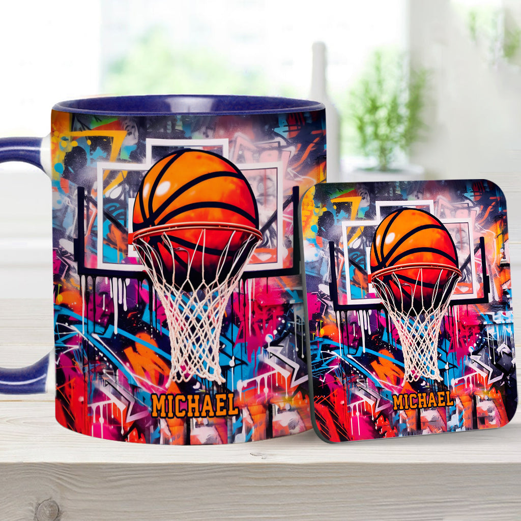 Cooles Basketball-Design – Personalisierte Tasse mit Basketball-Motiv