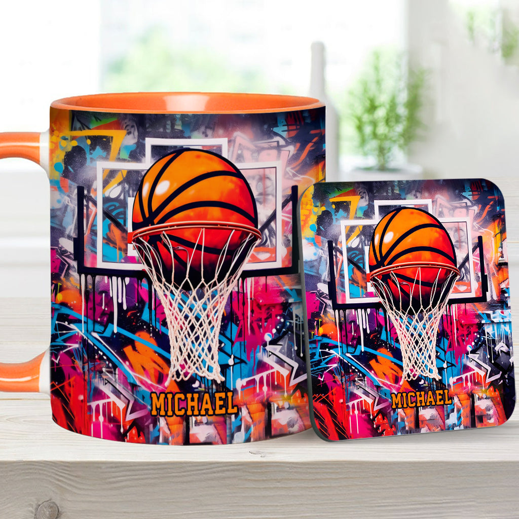 Cooles Basketball-Design – Personalisierte Tasse mit Basketball-Motiv