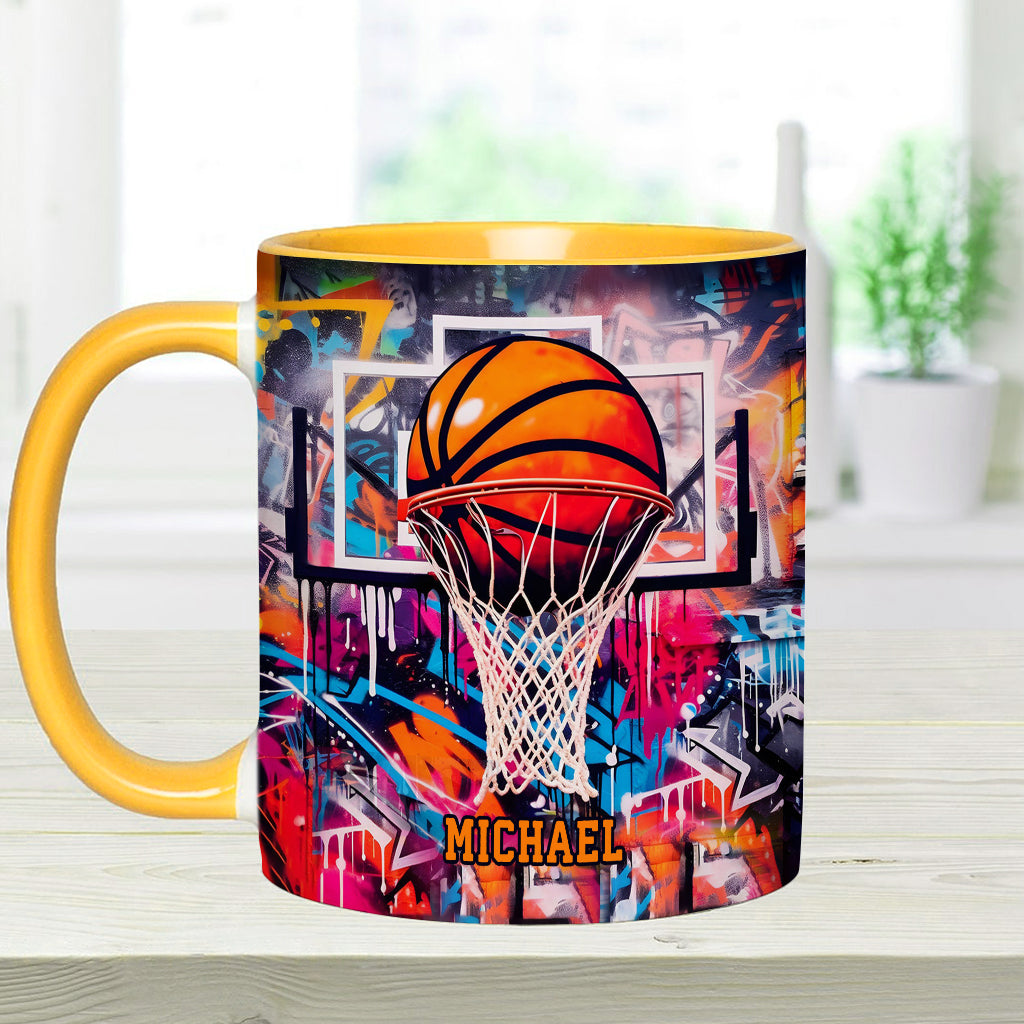 Cooles Basketball-Design – Personalisierte Tasse mit Basketball-Motiv